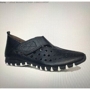 Litfoot Women's Size 9.5/40 Black Leather Flats Shoes LF9010-3